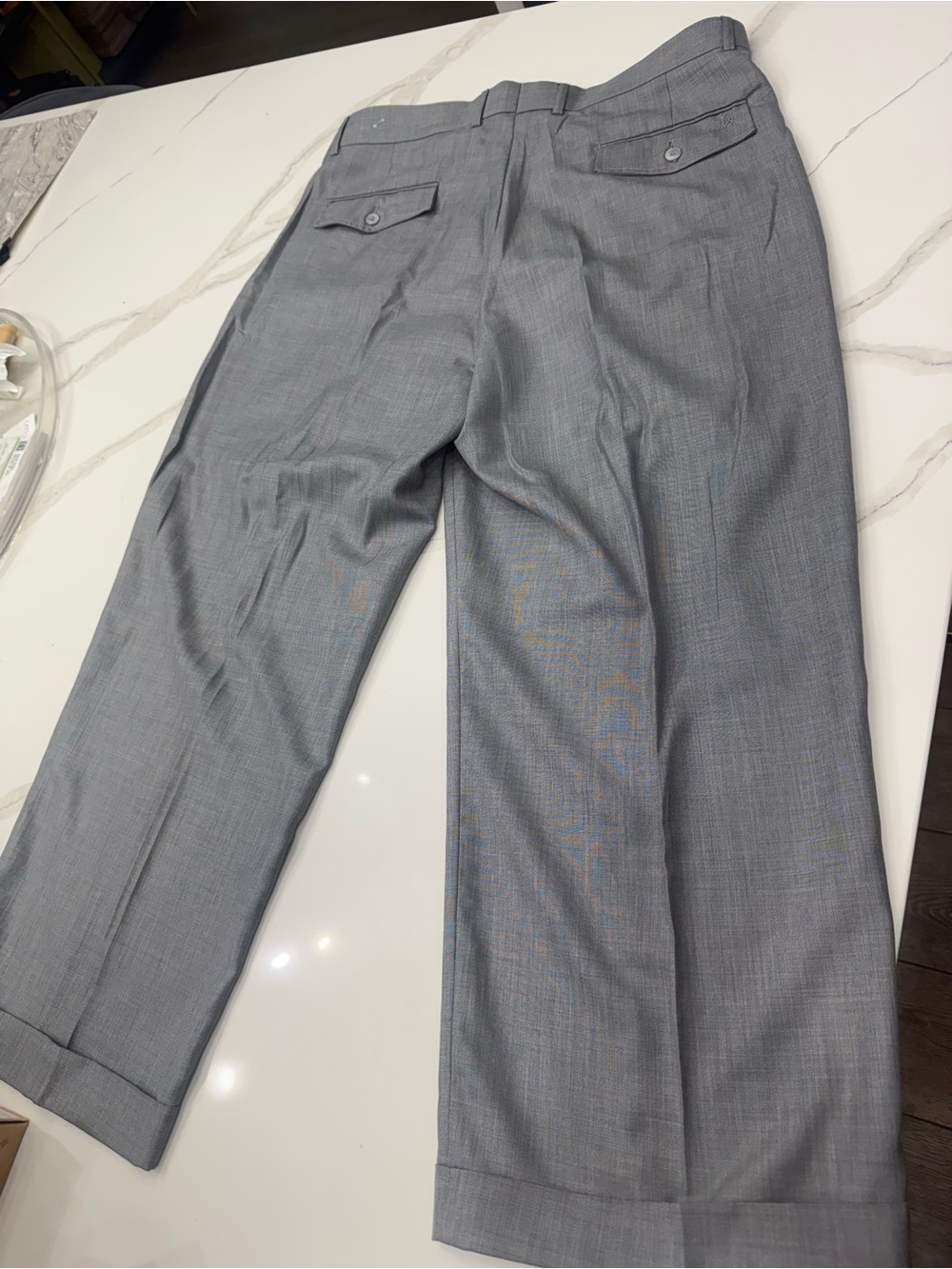 Gray Button-Front Stacy Adams Slacks - Picture 10 of 15